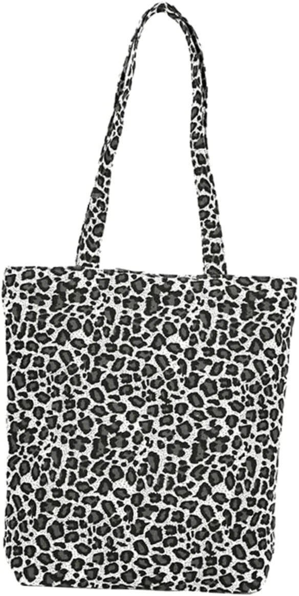 1Pc Fashionable Leopard Tote Bag for Women Capacity Shoulder Bag for Shopping Travel Work Picnics and Daily Use