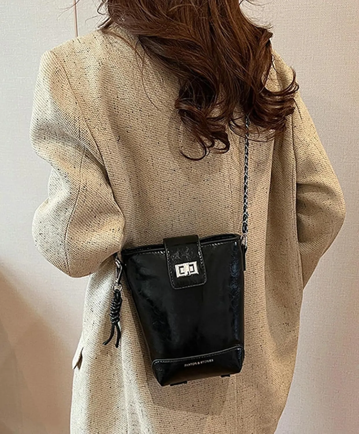 2025 Summer Straw Woven Chain Crossbody Bucket Bag PU Tote Shoulder Handbag Travel Daily Use