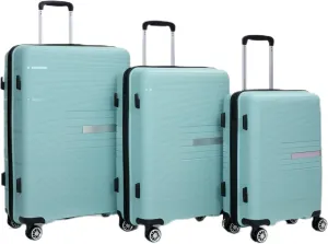 3 Piece Luggage Set(20"/24"/28"), Durable Hardshell Suitcase With Double Mute Spinner Wheels&TSA Lock, Carry On Luggage Suitcase for Travel Light Green As shown One size
