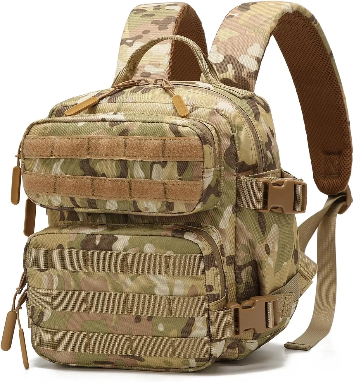9L Mini Tactical Backpack Small Gym Bag Fitness Portable Backpack With Molle System For Hiking, Camping, Traveling, Daily Use (CP)