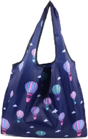 Alipis Foldable Grocery Shopping Bag Portable Travel Tote for Women Printed Design Handle for Daily Use and Outdoor Activities