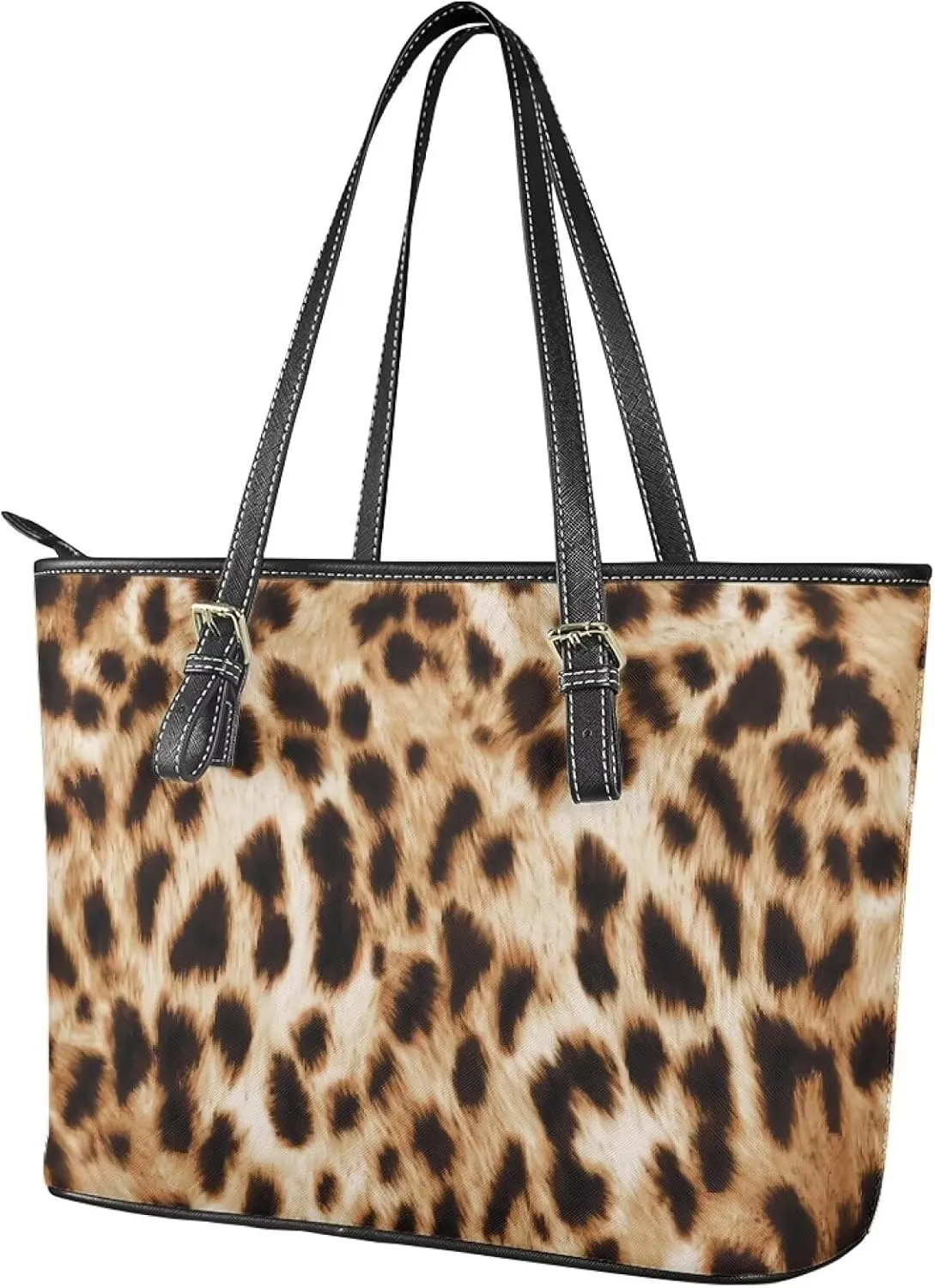 Animals Stripes Print Handbags for Womens Top-Handle Casual Shoulder Bags PU Tote Satchel Purse