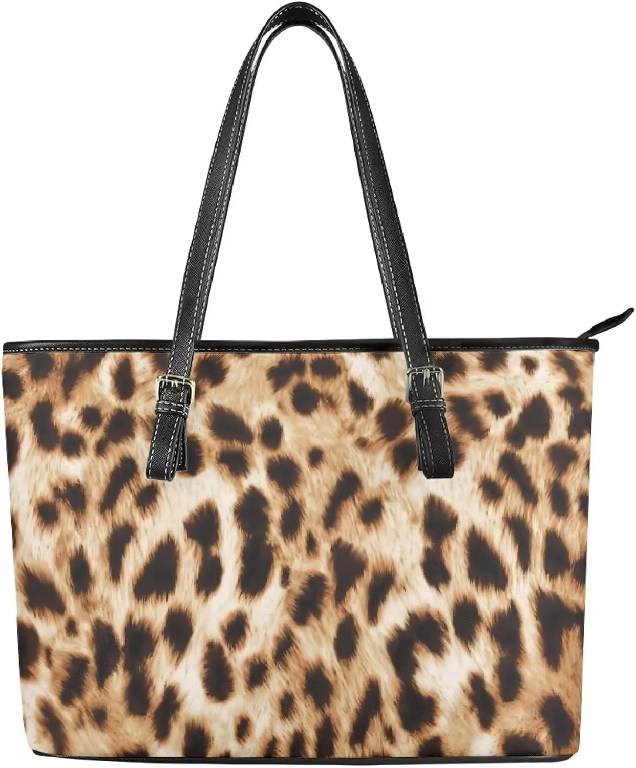 Animals Stripes Print Handbags for Womens Top-Handle Casual Shoulder Bags PU Tote Satchel Purse