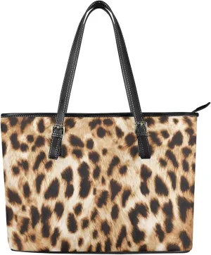 Animals Stripes Print Handbags for Womens Top-Handle Casual Shoulder Bags PU Tote Satchel Purse