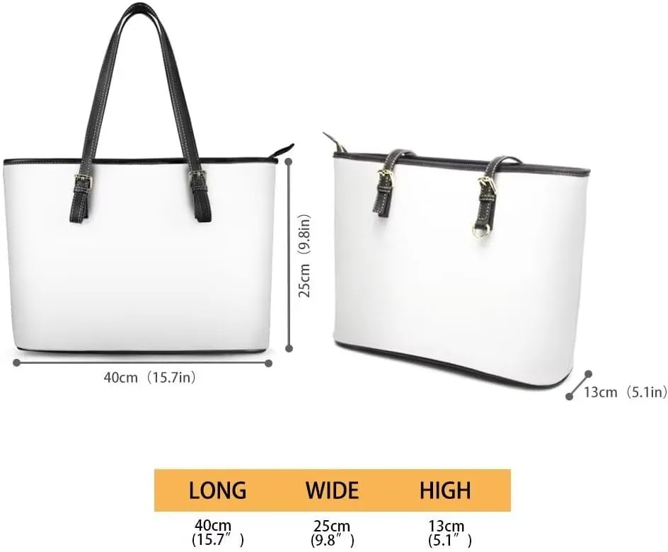 Animals Stripes Print Handbags for Womens Top-Handle Casual Shoulder Bags PU Tote Satchel Purse