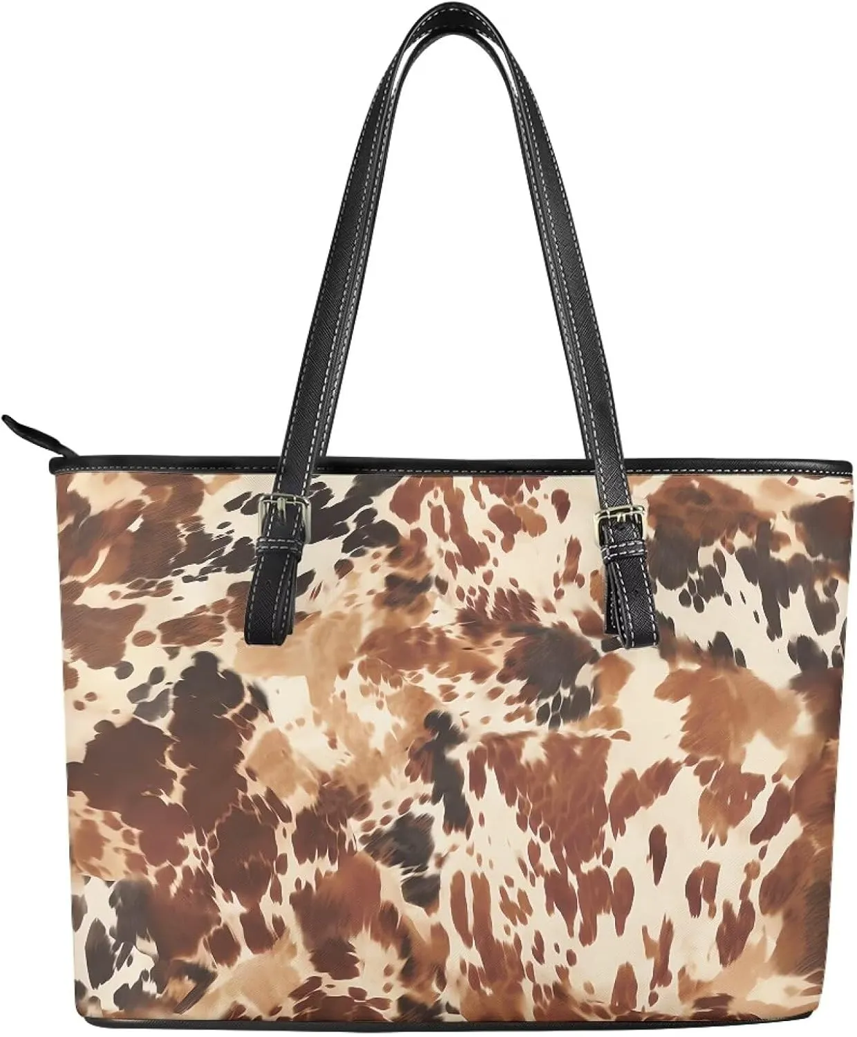 Animals Stripes Print Handbags for Womens Top-Handle Casual Shoulder Bags PU Tote Satchel Purse