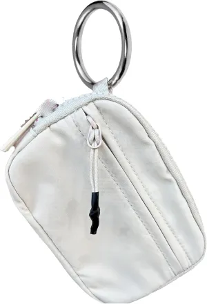 Atlodas The Iris' Wallet, 2024 New Iris Keychain Wallet, Pouch Wristlet Zip Card Case with ID Window (Ivory white)
