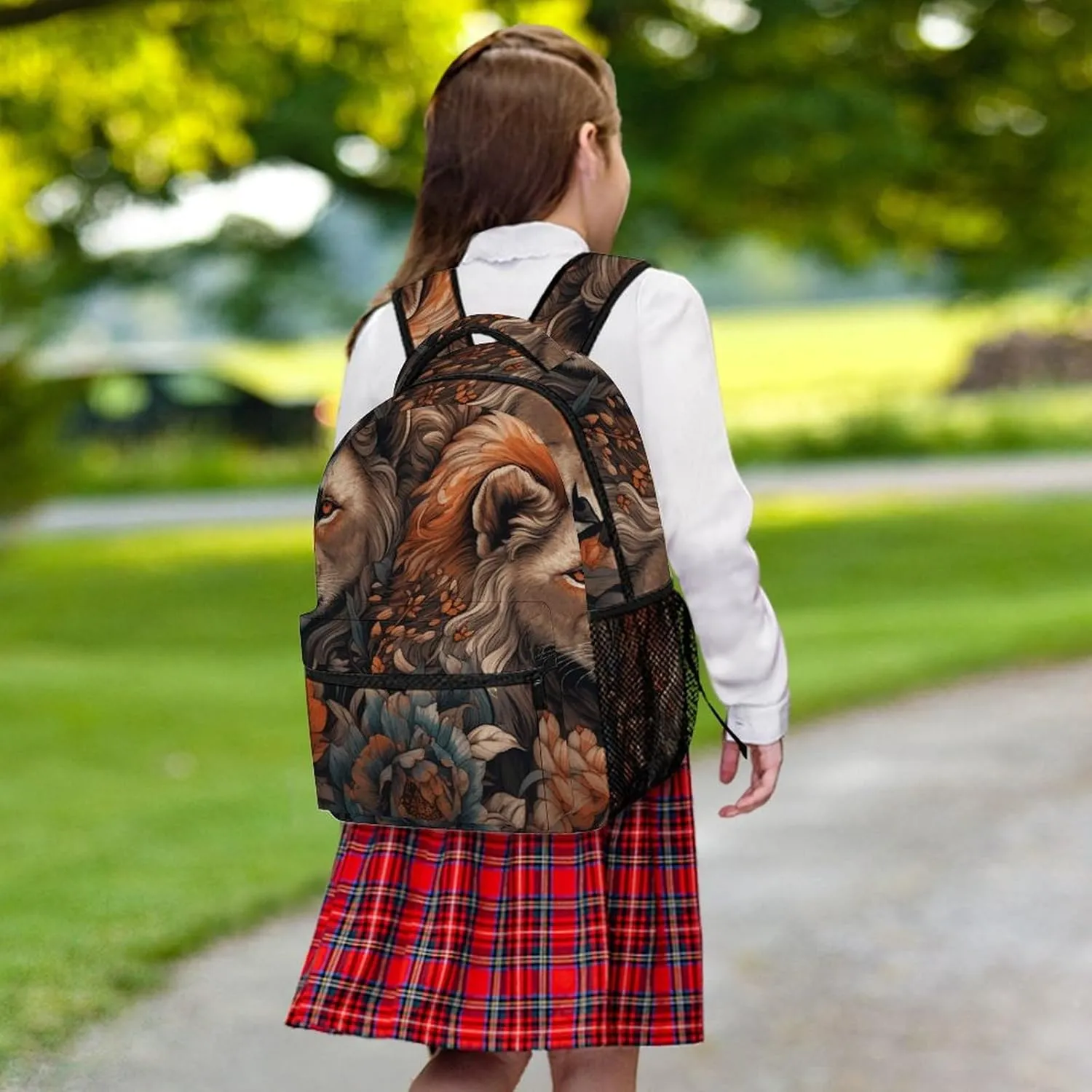 Backpack for Women Men Travel Abstract Painting of Lion Daypack Lightweight Laptop Bag Carry On Backpacks for Work