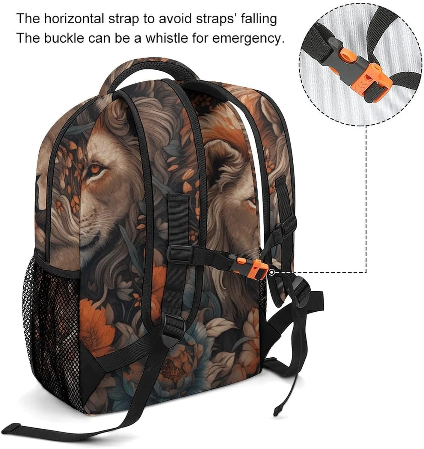 Backpack for Women Men Travel Abstract Painting of Lion Daypack Lightweight Laptop Bag Carry On Backpacks for Work