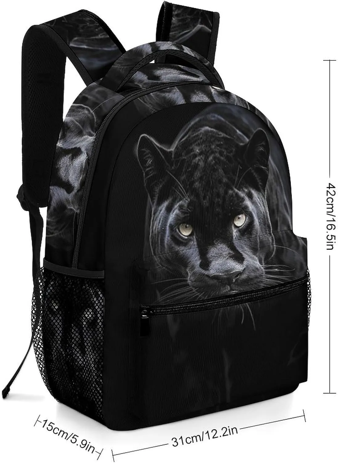 Backpack for Women Men Travel Animal Panther Daypack Lightweight Laptop Bag Carry On Backpacks for Work
