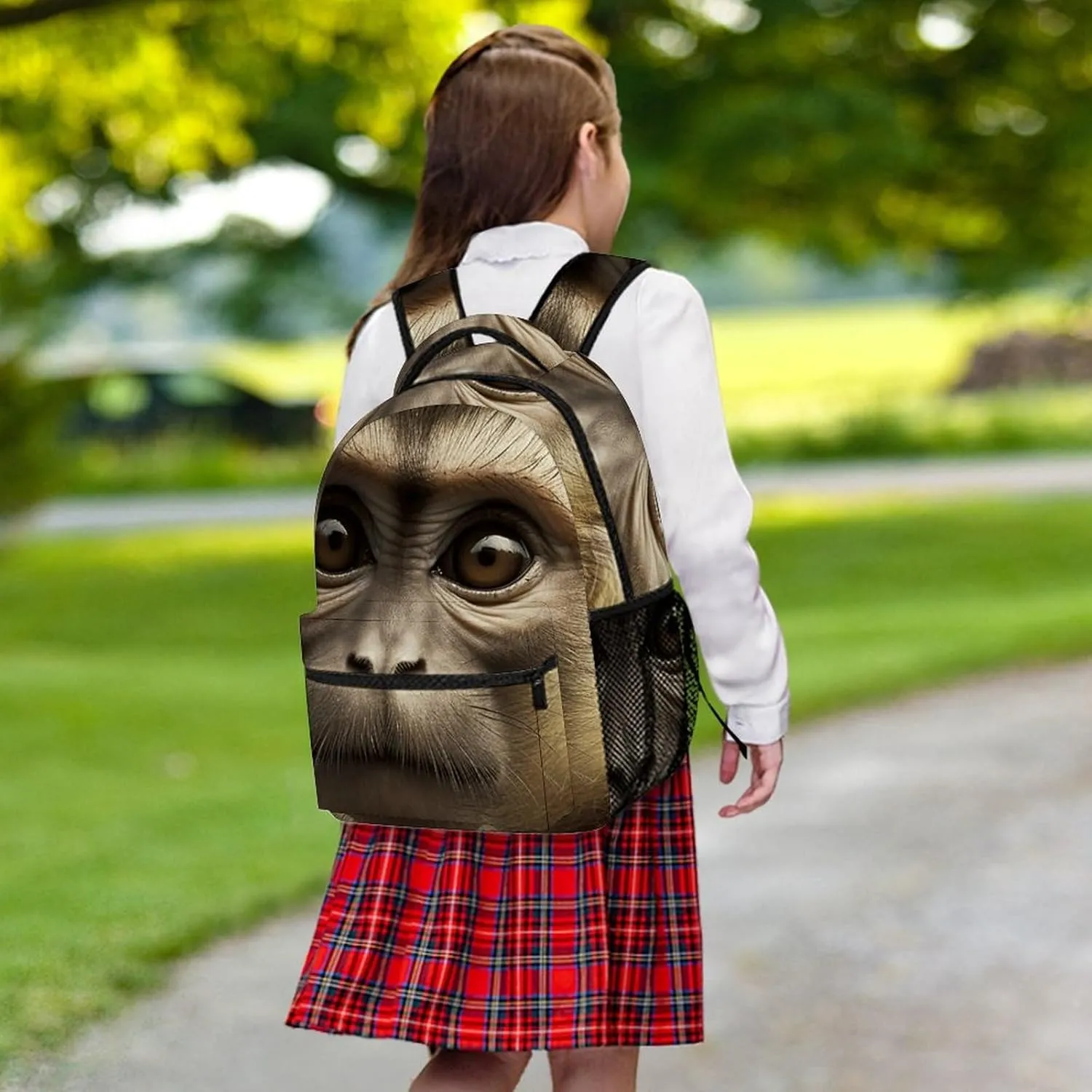 Backpack for Women Men Travel Big Eyed Monkey Daypack Lightweight Laptop Bag Carry On Backpacks for Work