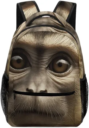 Backpack for Women Men Travel Big Eyed Monkey Daypack Lightweight Laptop Bag Carry On Backpacks for Work