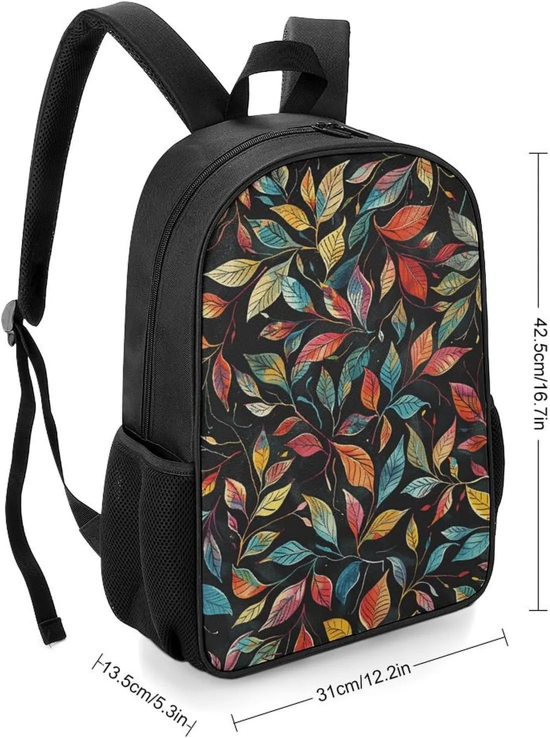 Backpack for Women Men Travel Black Intricate Trees Daypack Lightweight Laptop Bag Carry On Backpacks for Work