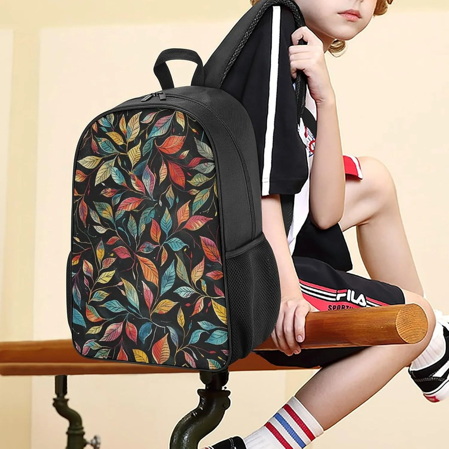Backpack for Women Men Travel Black Intricate Trees Daypack Lightweight Laptop Bag Carry On Backpacks for Work