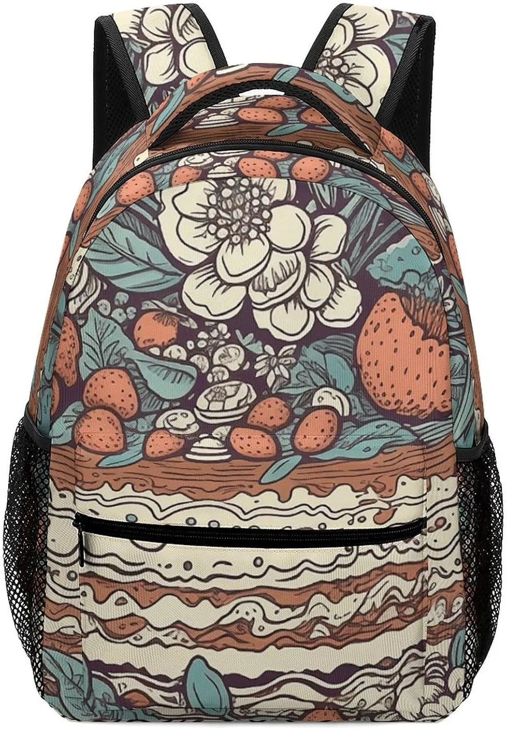 Backpack for Women Men Travel Cake Pattern Daypack Lightweight Laptop Bag Carry On Backpacks for Work