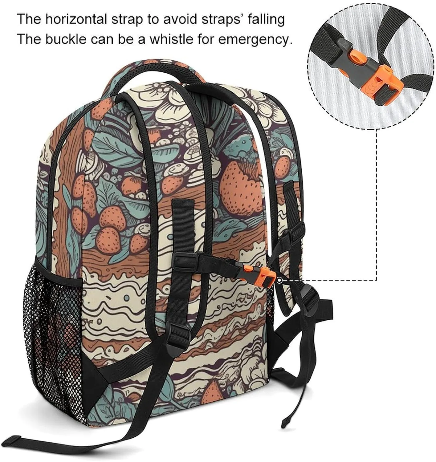 Backpack for Women Men Travel Cake Pattern Daypack Lightweight Laptop Bag Carry On Backpacks for Work