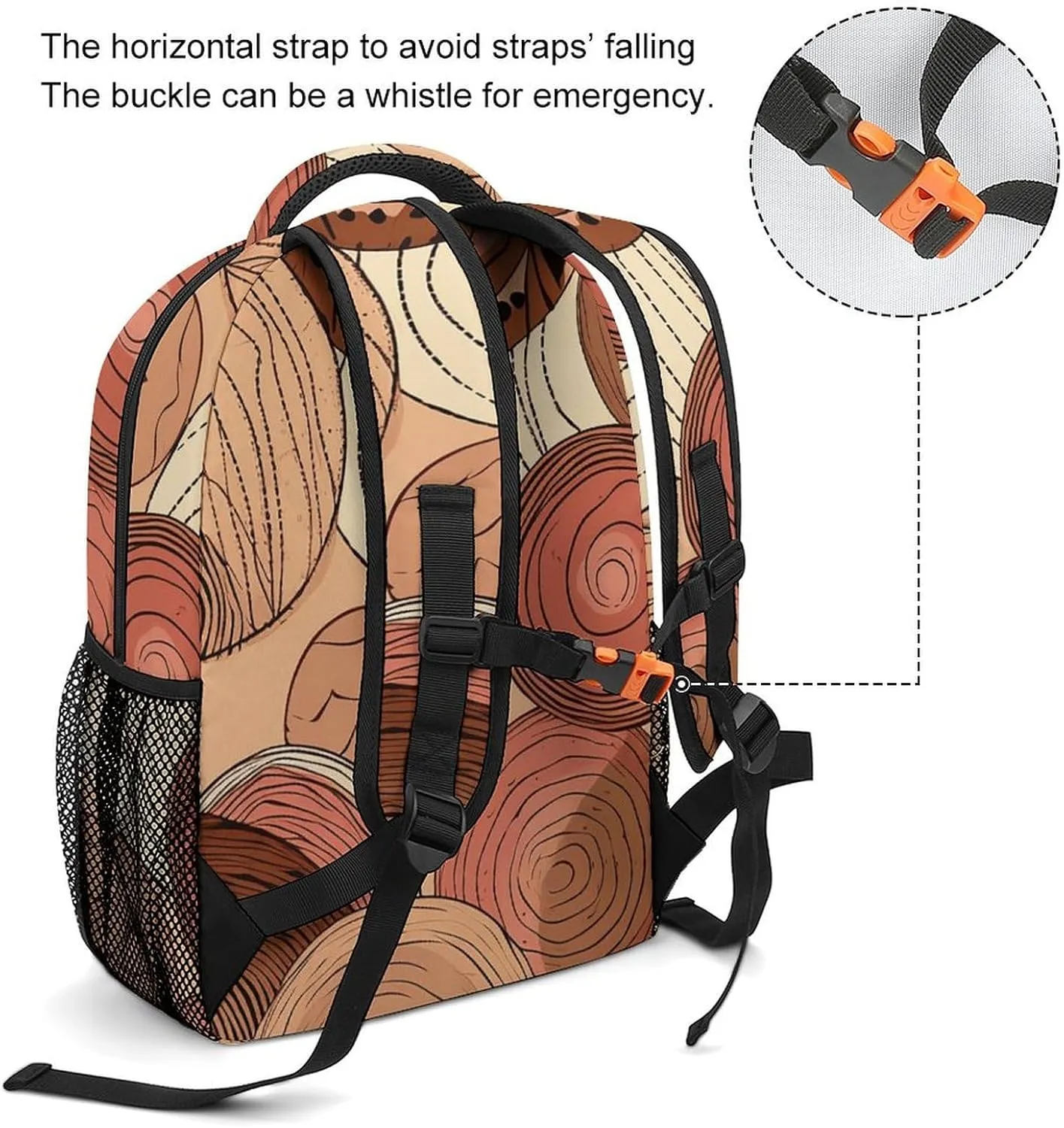 Backpack for Women Men Travel Circular Pattern Daypack Lightweight Laptop Bag Carry On Backpacks for Work