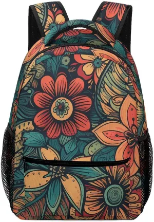 Backpack for Women Men Travel Color Floral Daypack Lightweight Laptop Bag Carry On Backpacks for Work