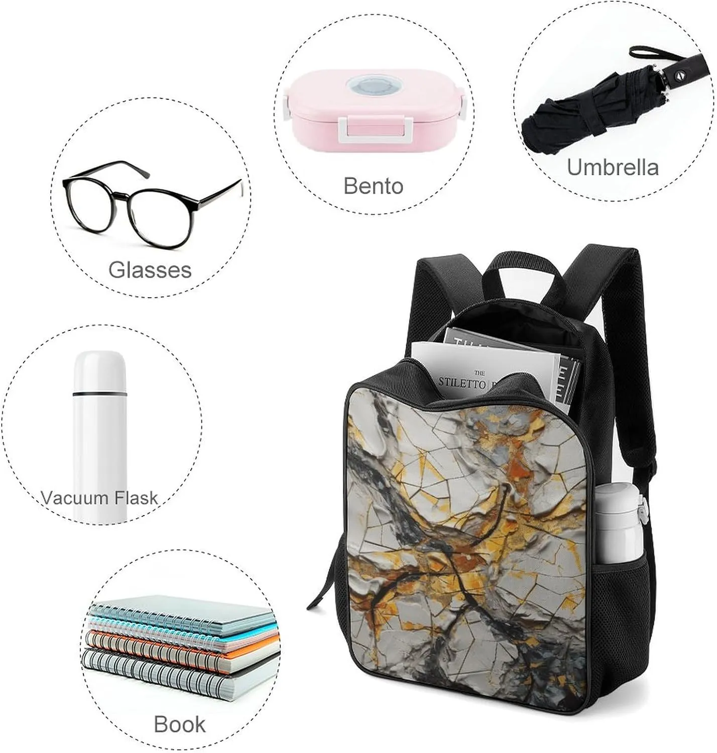 Backpack for Women Men Travel Different Paintings Daypack Lightweight Laptop Bag Carry On Backpacks for Work