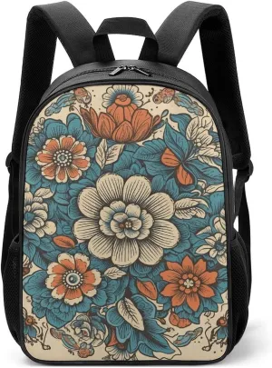 Backpack for Women Men Travel Floral Art Pattern Daypack Lightweight Laptop Bag Carry On Backpacks for Work