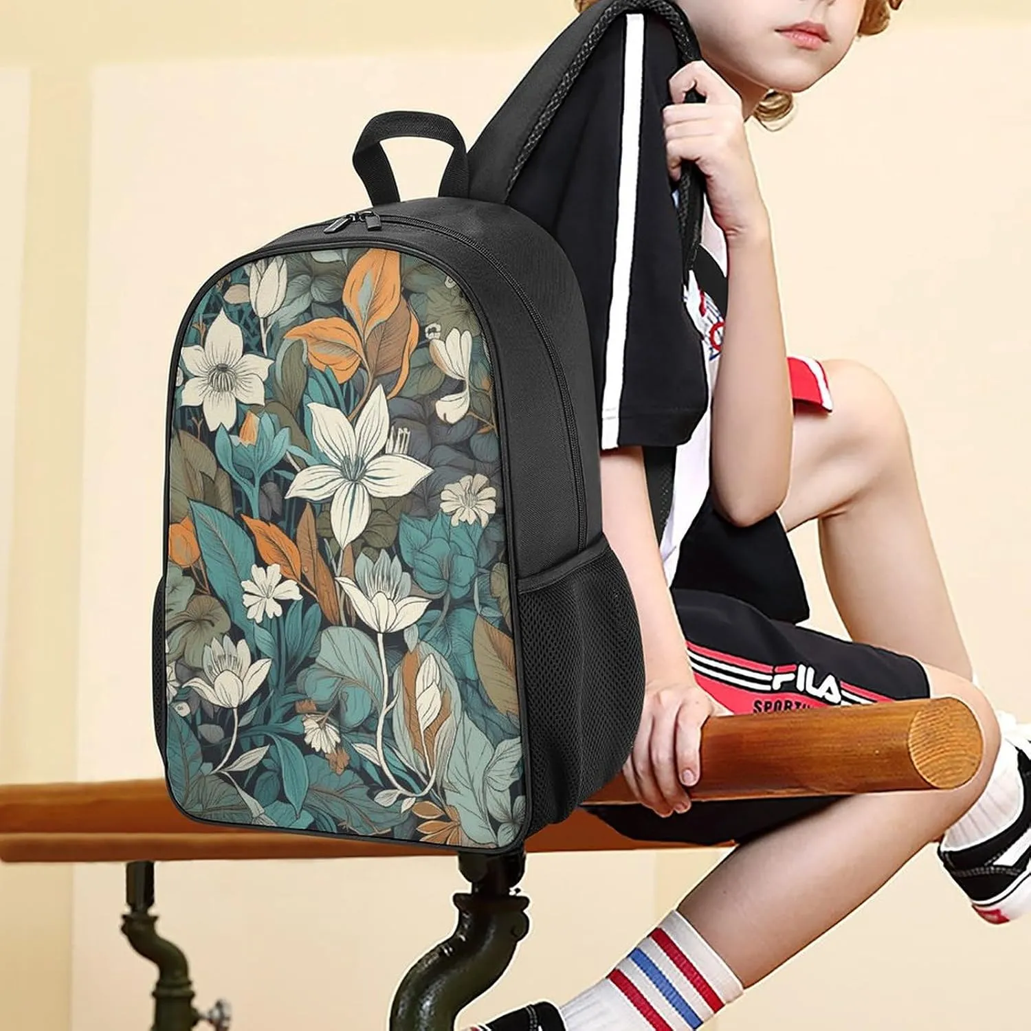 Backpack for Women Men Travel Gray And Teal Daypack Lightweight Laptop Bag Carry On Backpacks for Work