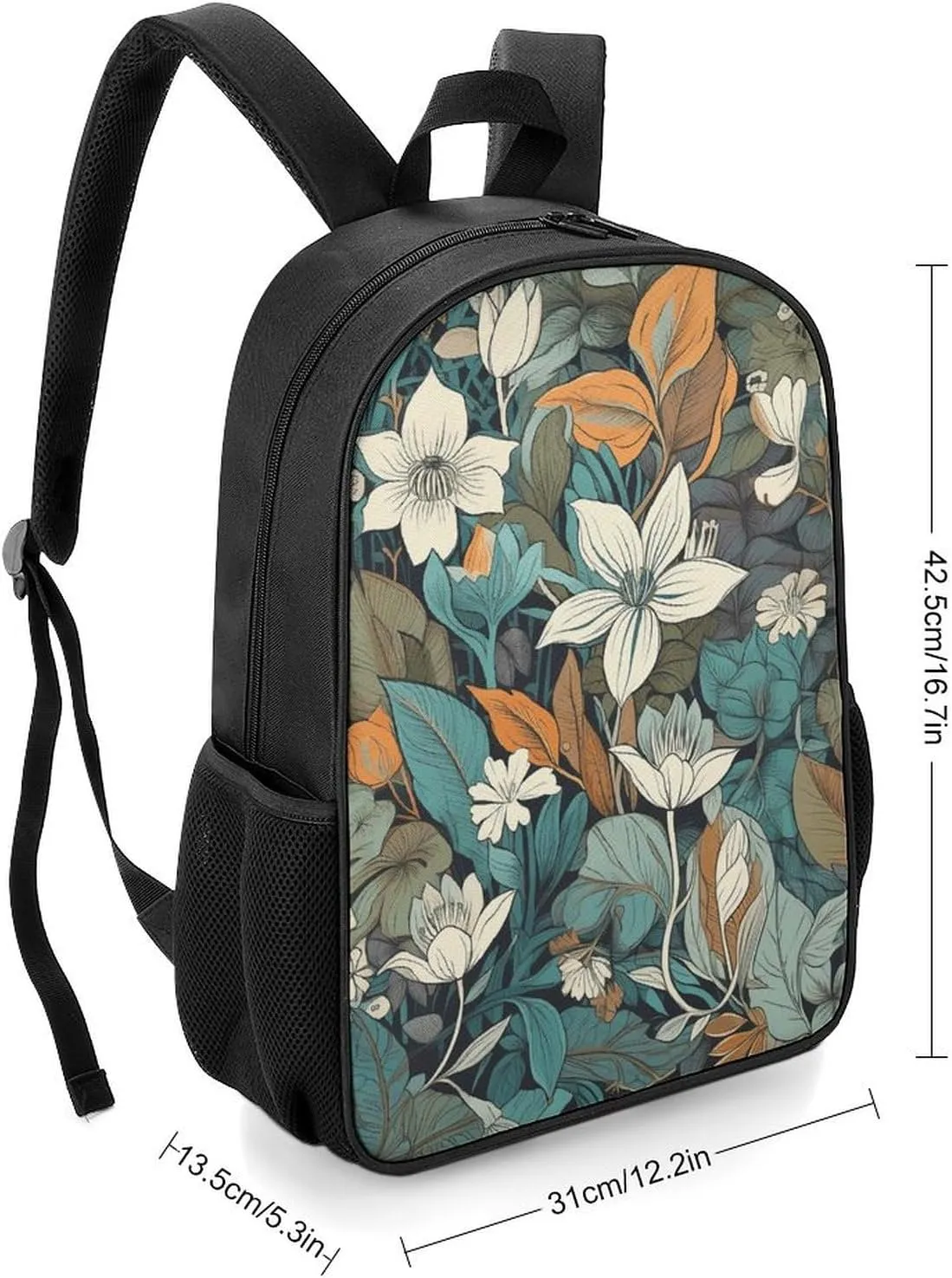 Backpack for Women Men Travel Gray And Teal Daypack Lightweight Laptop Bag Carry On Backpacks for Work