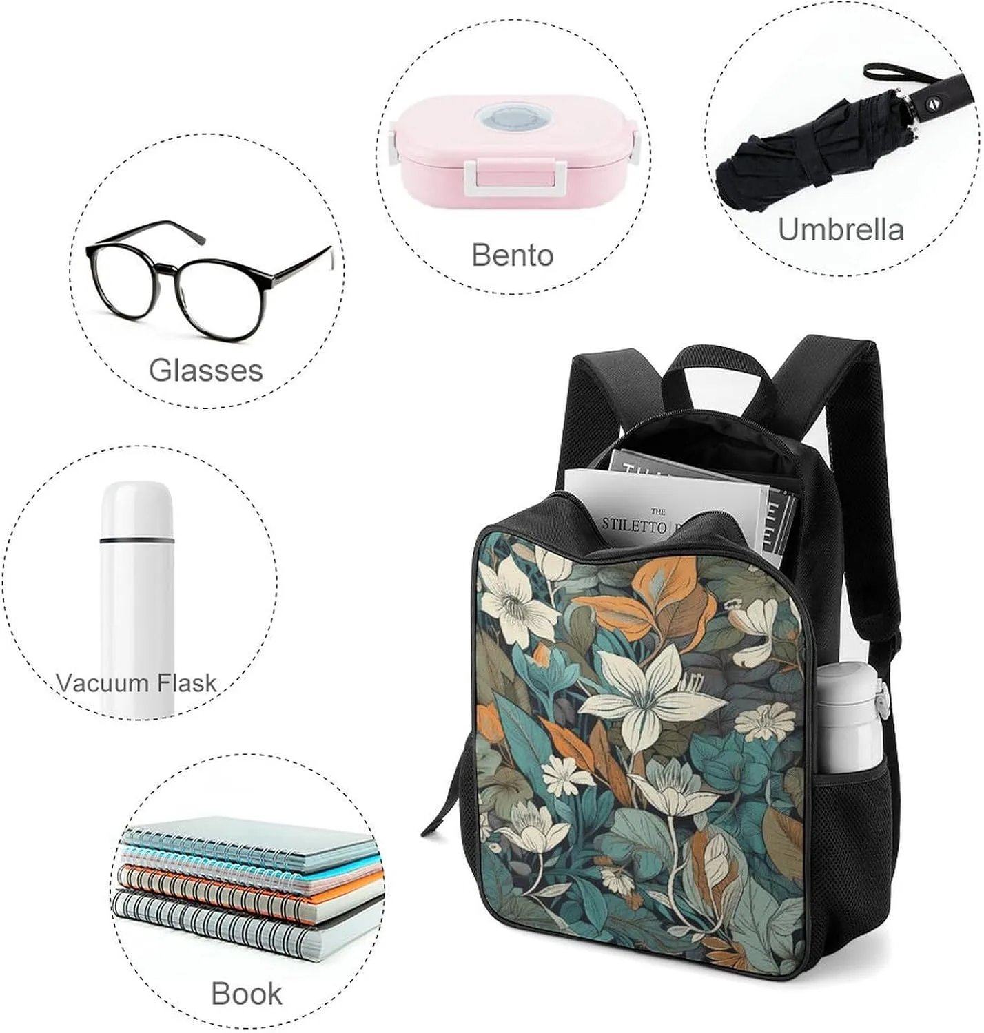 Backpack for Women Men Travel Gray And Teal Daypack Lightweight Laptop Bag Carry On Backpacks for Work