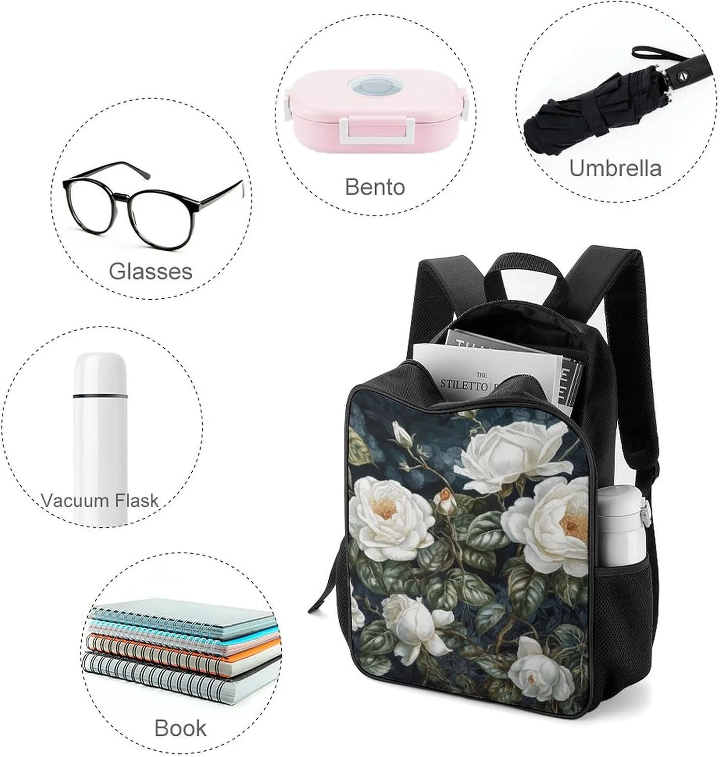 Backpack for Women Men Travel Leaves And Vines Daypack Lightweight Laptop Bag Carry On Backpacks for Work