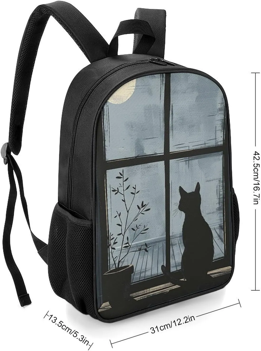 Backpack for Women Men Travel Looking Out The Window Daypack Lightweight Laptop Bag Carry On Backpacks for Work