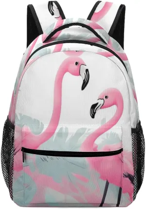 Backpack for Women Men Travel Love Flamingo Daypack Lightweight Laptop Bag Carry On Backpacks for Work