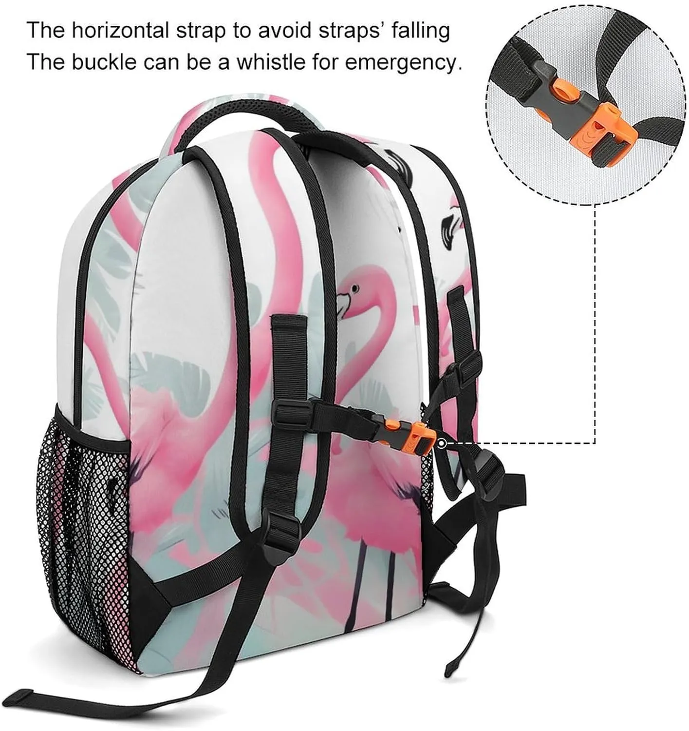 Backpack for Women Men Travel Love Flamingo Daypack Lightweight Laptop Bag Carry On Backpacks for Work