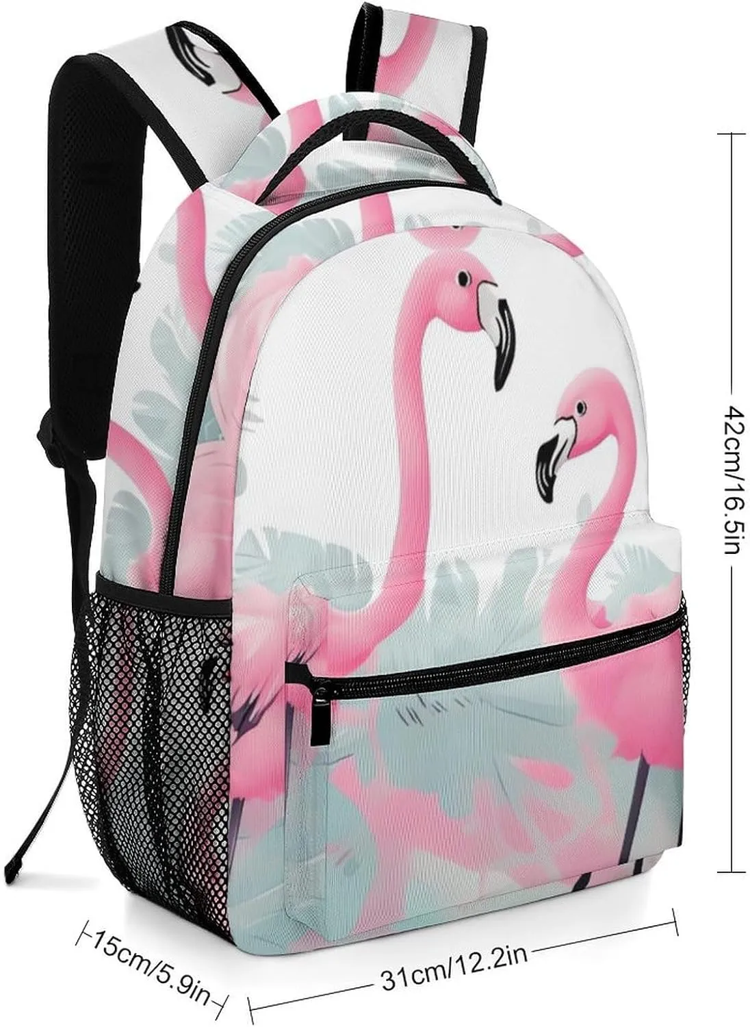 Backpack for Women Men Travel Love Flamingo Daypack Lightweight Laptop Bag Carry On Backpacks for Work