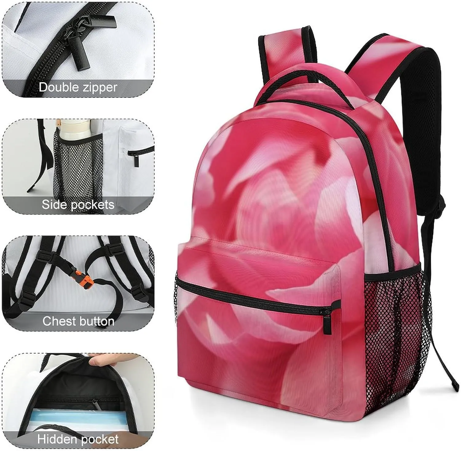 Backpack for Women Men Travel Petal Daypack Lightweight Laptop Bag Carry On Backpacks for Work