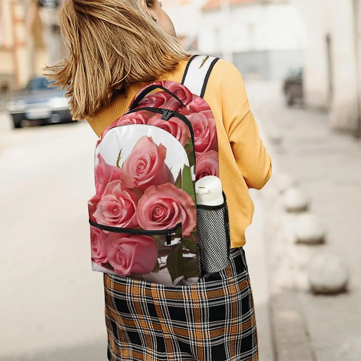 Backpack for Women Men Travel Rose Daypack Lightweight Laptop Bag Carry On Backpacks for Work