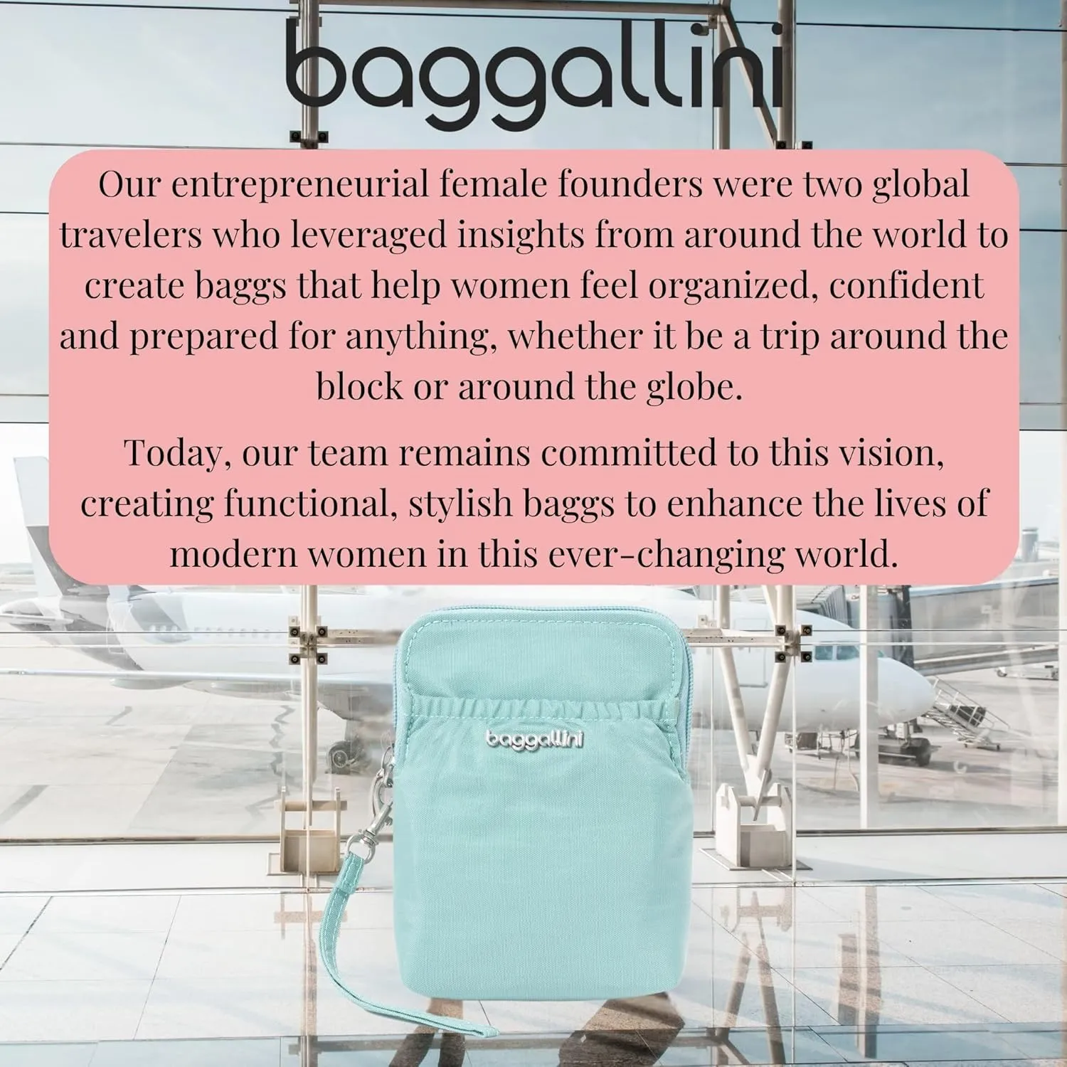 Baggallini Bryant Pouch Small Crossbody Bag for Women - Phone Purse with Crossbody Strap - Lightweight Crossbody Pouch