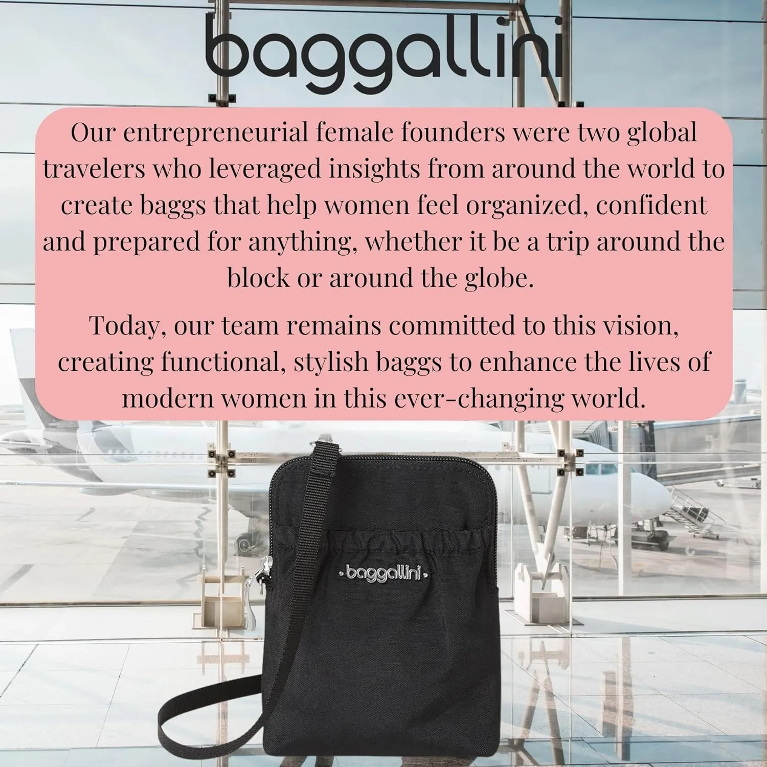Baggallini Bryant Pouch Small Crossbody Bag for Women - Phone Purse with Crossbody Strap - Lightweight Crossbody Pouch