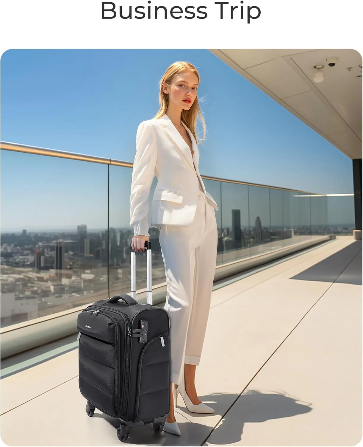 BAGSMART Underseat Carry on Luggage with Wheels, Soft Underseat Travel Luggage with PVC Wet/Dry Pockets, Lightweight Soft Personal Item Suitcase for Short Trip, Pinkish Purple