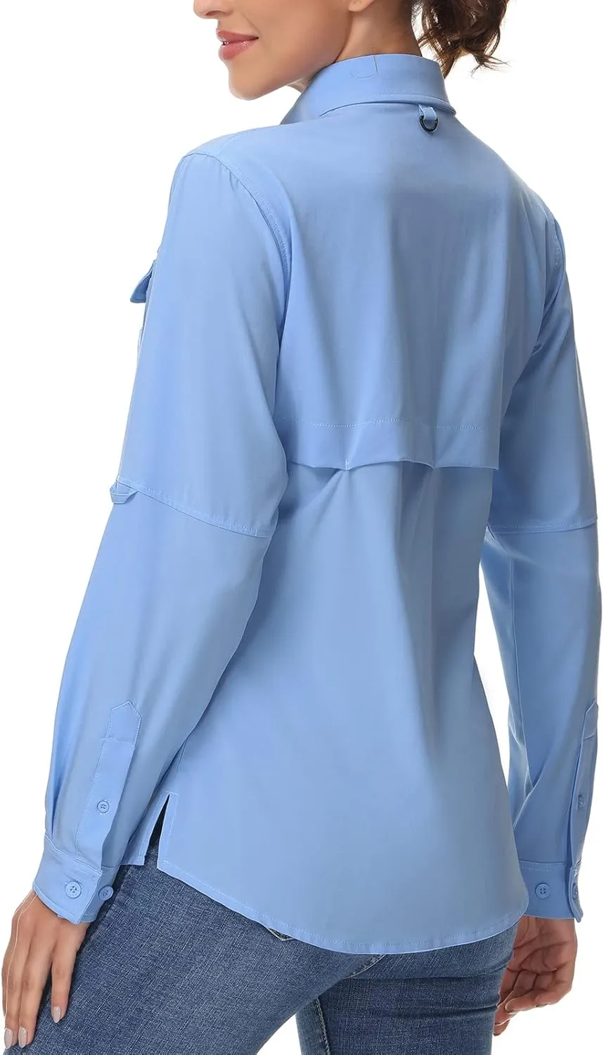 BASSDASH Women's UPF 50 Long Sleeve Fishing Hiking Button Down Shirt Performance Quick Dry FS21W