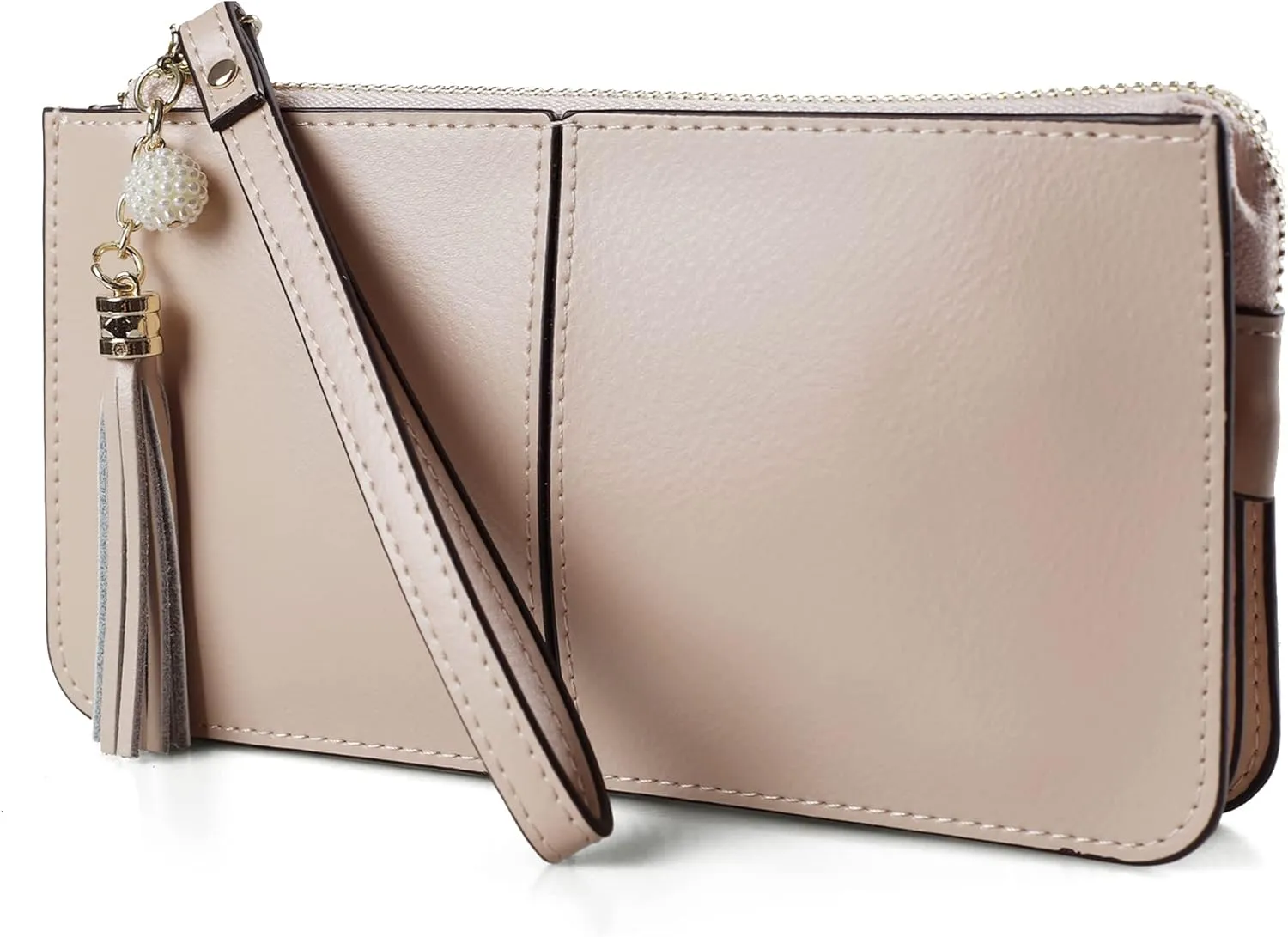befen Genuine Leather Wristlet Clutch for Women Ultra-Slim Ladies Credit Card Holder Wallet Purses with RFID Protection