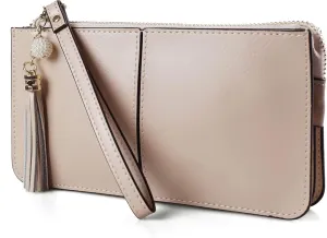 befen Genuine Leather Wristlet Clutch for Women Ultra-Slim Ladies Credit Card Holder Wallet Purses with RFID Protection