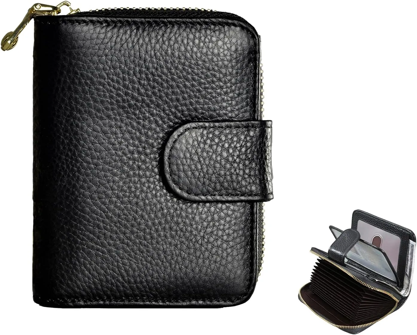 Beurlike Women's RFID Credit Card Wallet Organizer Case Leather Ladies Small Security Card Holder