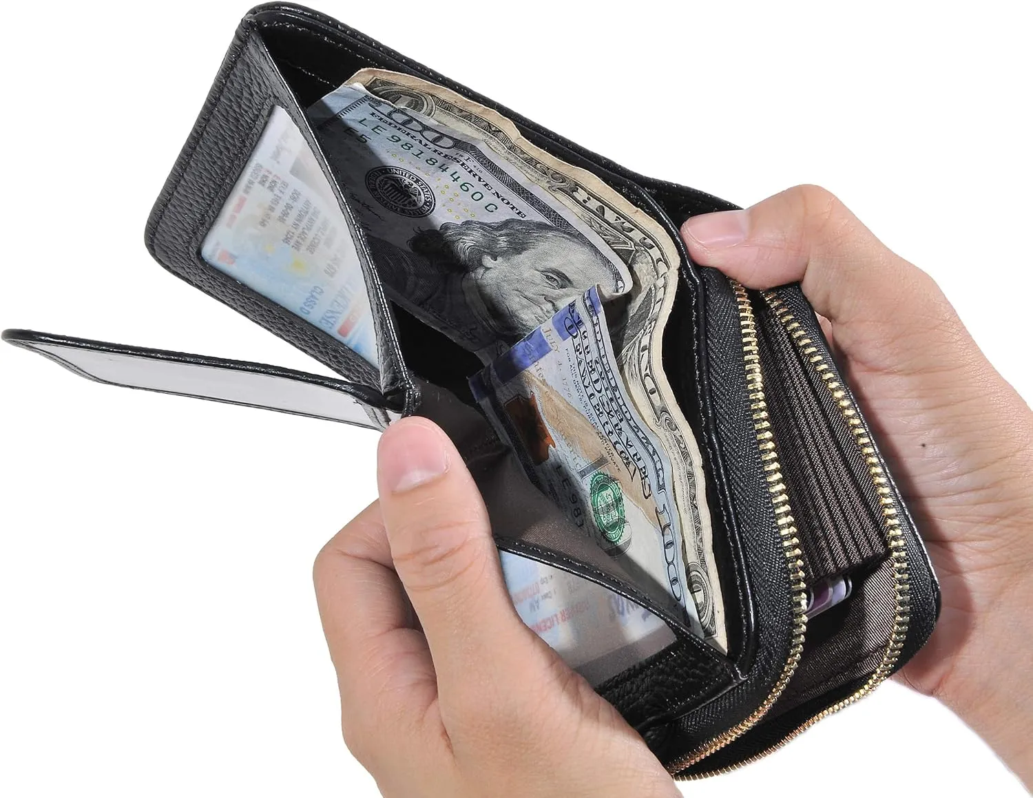 Beurlike Women's RFID Credit Card Wallet Organizer Case Leather Ladies Small Security Card Holder