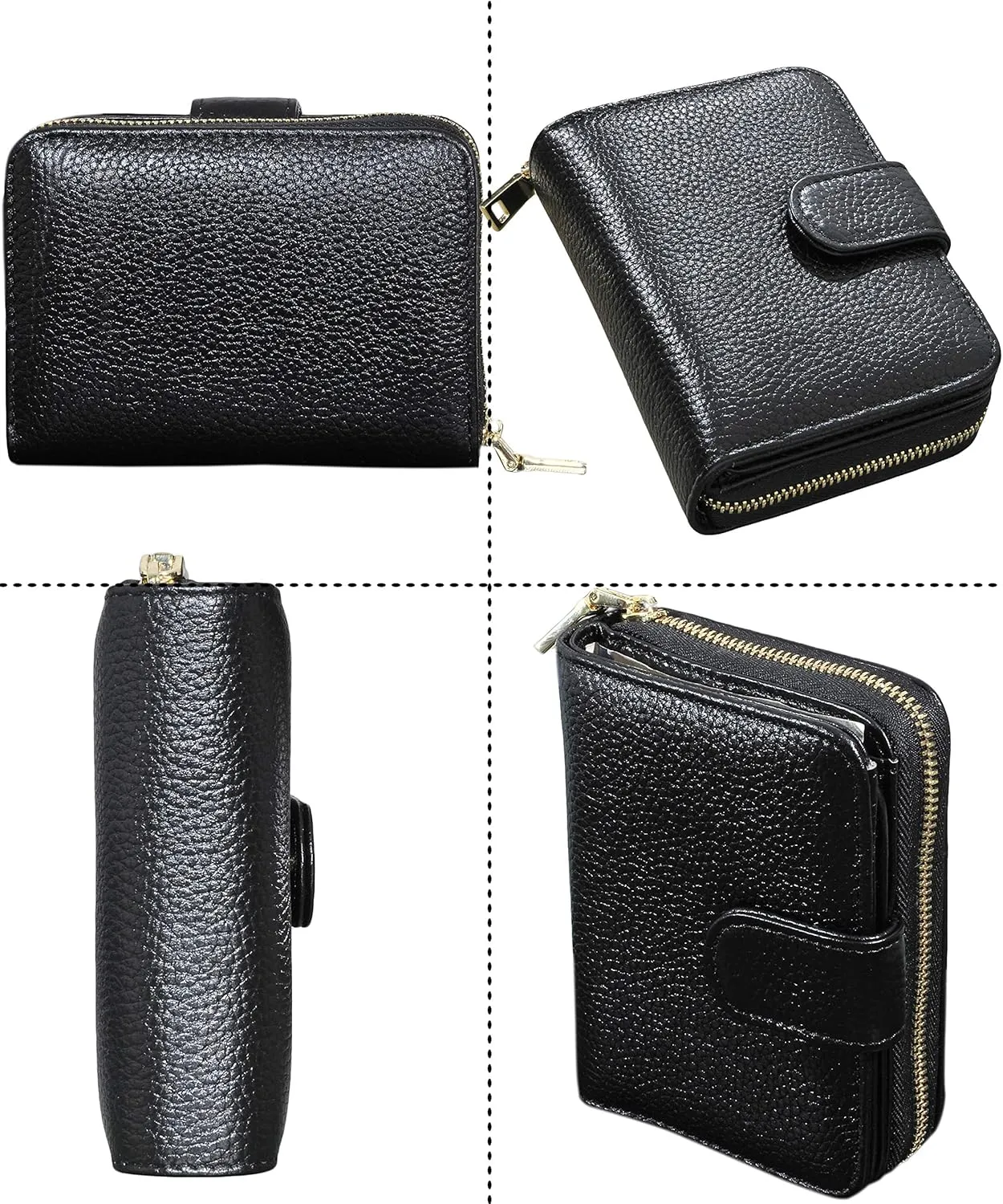 Beurlike Women's RFID Credit Card Wallet Organizer Case Leather Ladies Small Security Card Holder