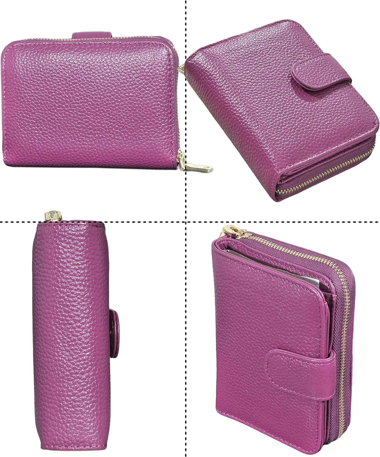 Beurlike Women's RFID Credit Card Wallet Organizer Case Leather Ladies Small Security Card Holder