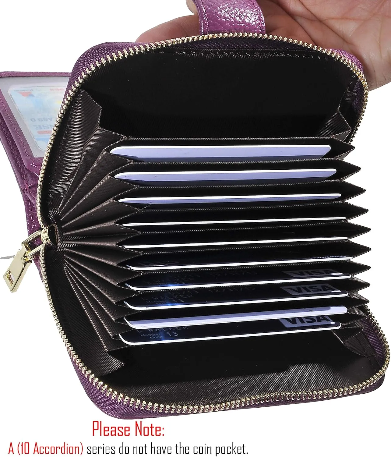 Beurlike Women's RFID Credit Card Wallet Organizer Case Leather Ladies Small Security Card Holder