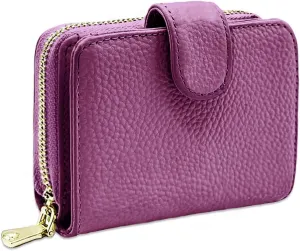 Beurlike Women's RFID Credit Card Wallet Organizer Case Leather Ladies Small Security Card Holder