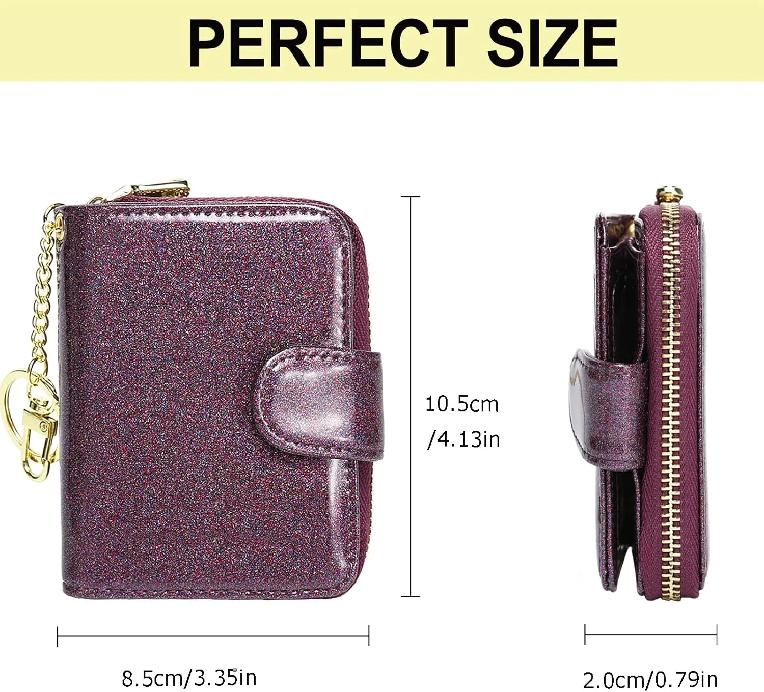 Beurlike Women's RFID Credit Card Wallet Organizer Case Leather Ladies Small Security Card Holder