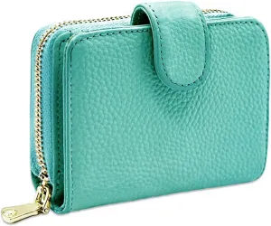 Beurlike Women's RFID Credit Card Wallet Organizer Case Leather Ladies Small Security Card Holder