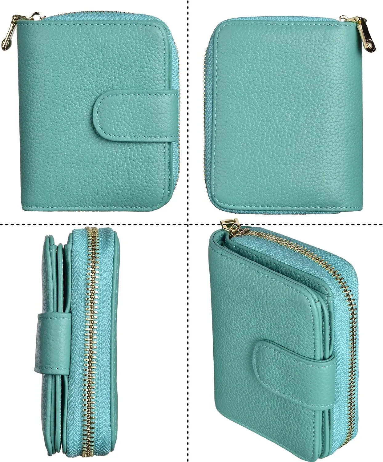Beurlike Women's RFID Credit Card Wallet Organizer Case Leather Ladies Small Security Card Holder
