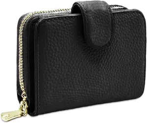 Beurlike Women's RFID Credit Card Wallet Organizer Case Leather Ladies Small Security Card Holder